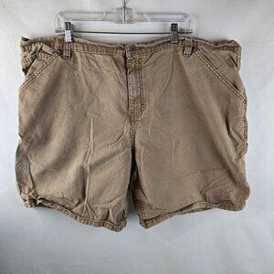 Carpenter Shorts 46 Beige Tan Faded Glory Canvas Denim Workwear Outdoors Dadcore